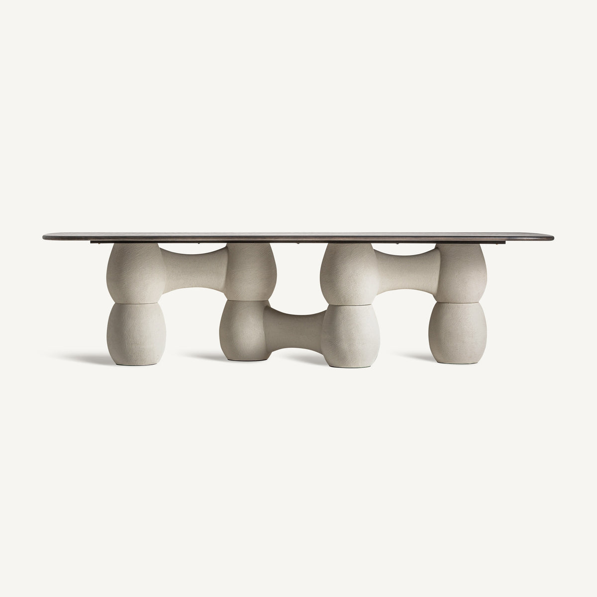 Mesa de comedor de madera y hormigón Nador