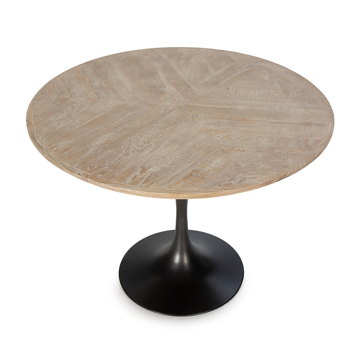Mesa de comedor de madera y metal Cres