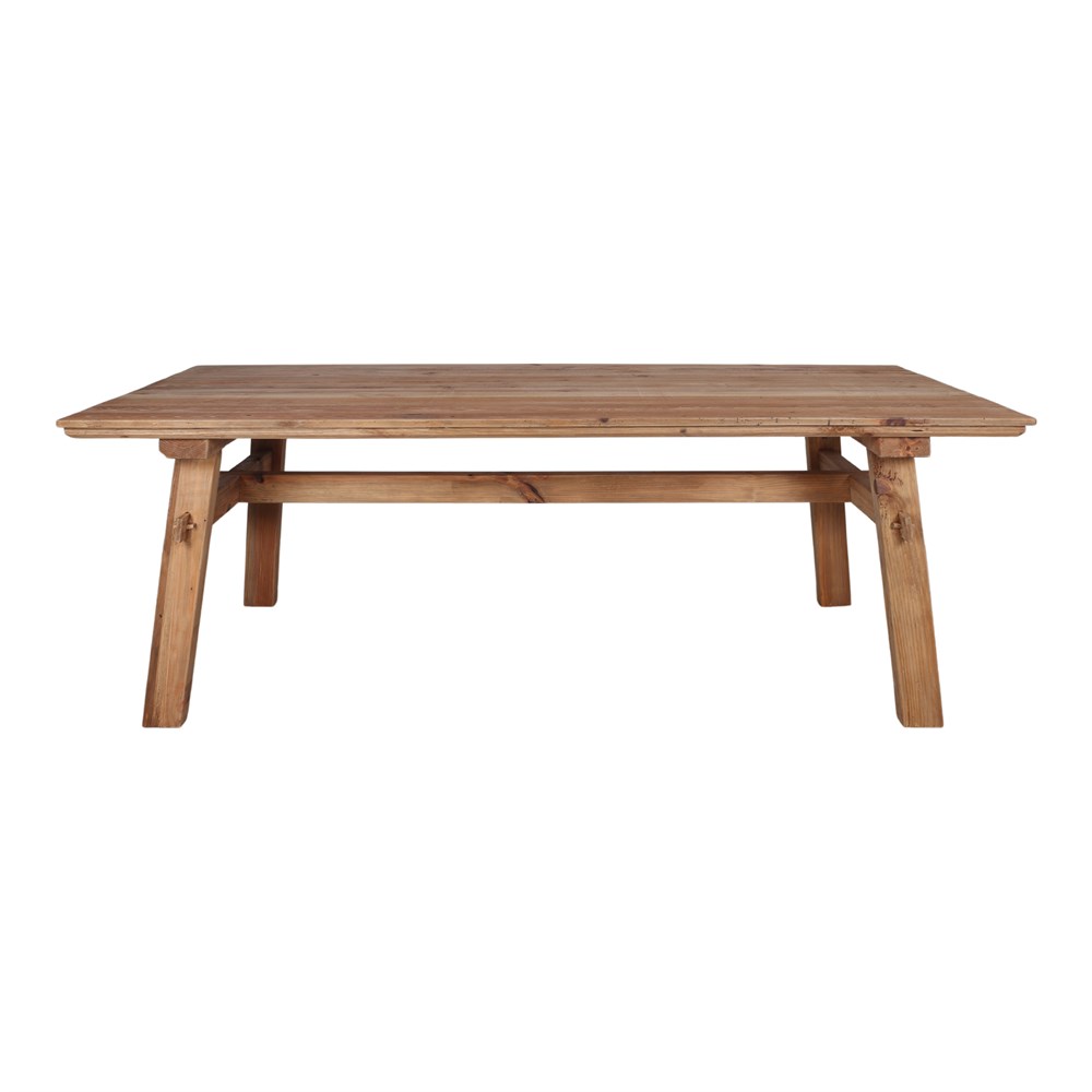 Mesa de comedor de pino reciclado Ansaldo