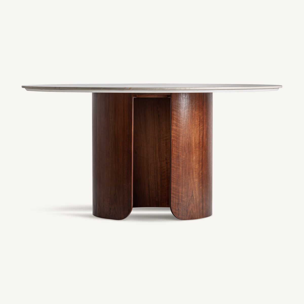 Mesa de comedor de porcelánico y madera Alcútar