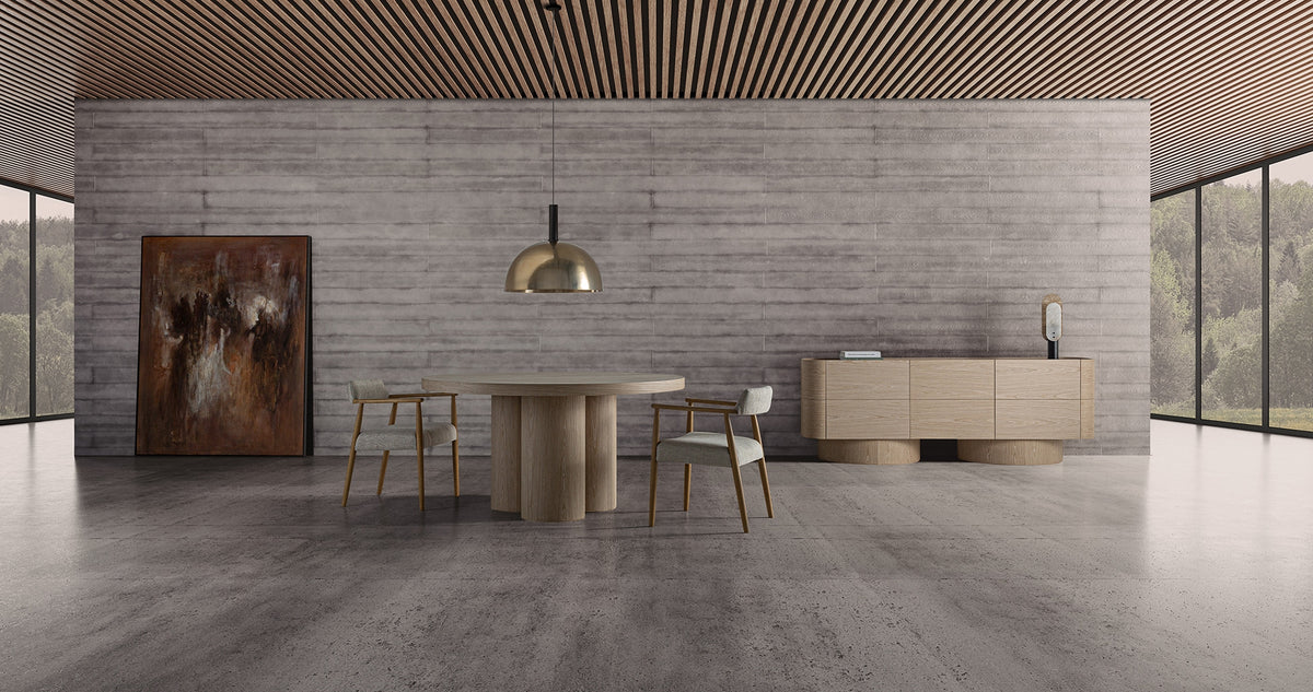 Mesa de comedor de roble Bayárcal 150 x 150 cm