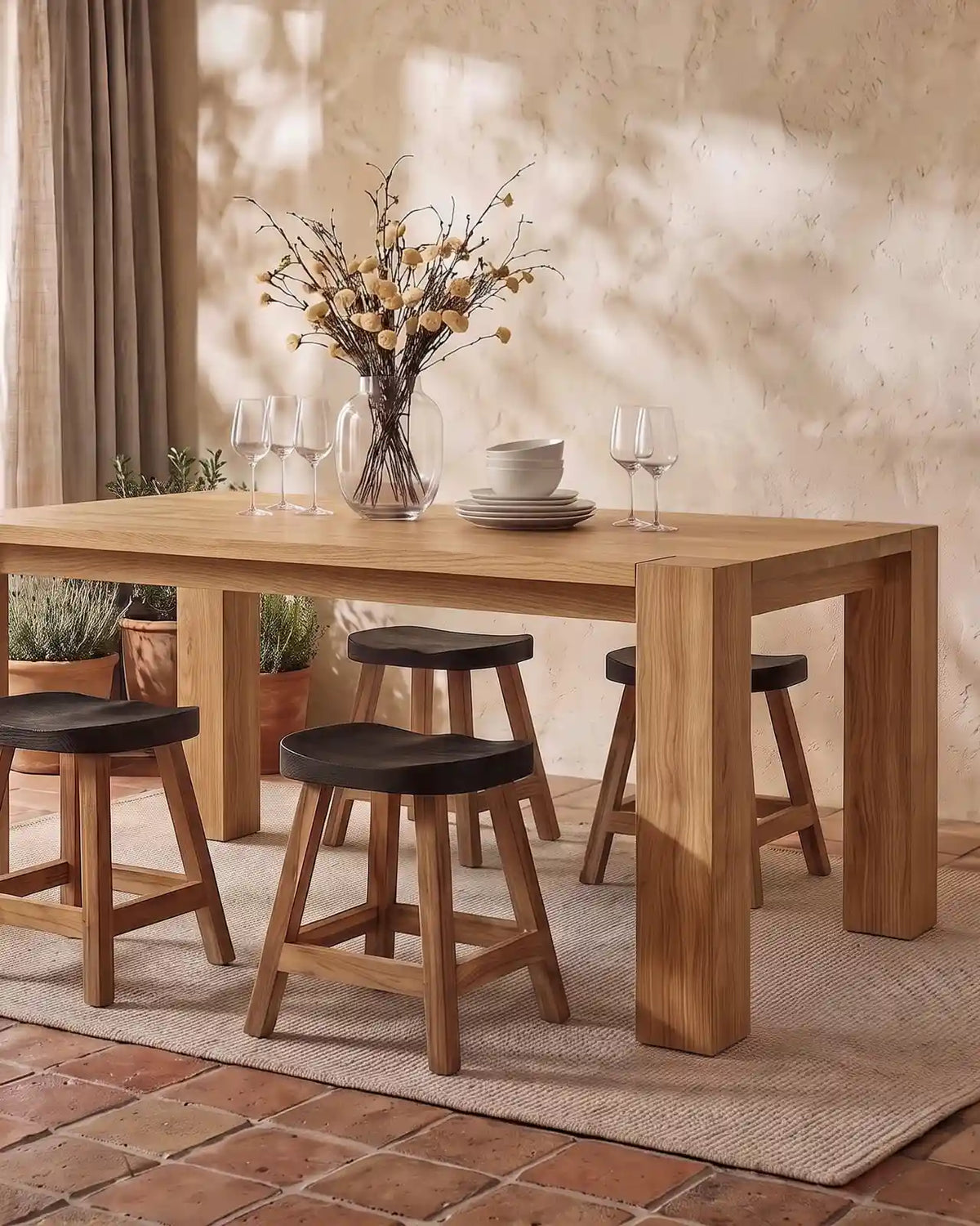 Mesa de comedor de roble Serai