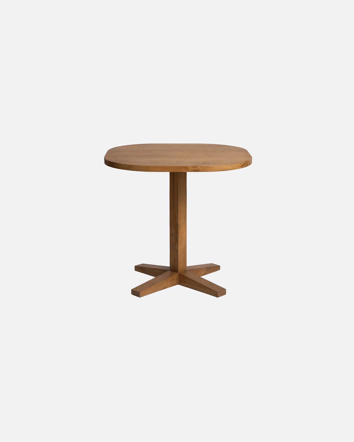Mesa de comedor de teca con esquinas redondeadas Rumah