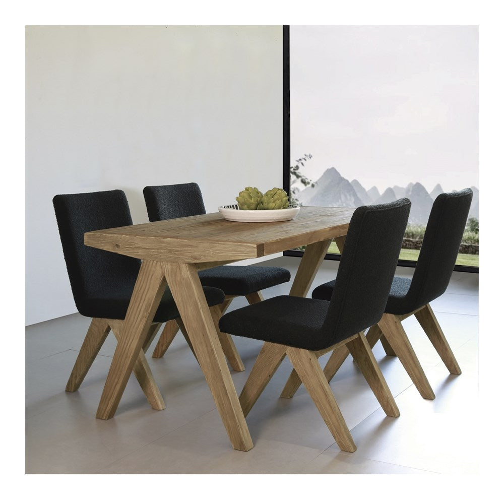 Mesa de comedor mediterránea de pino reciclado Matteo