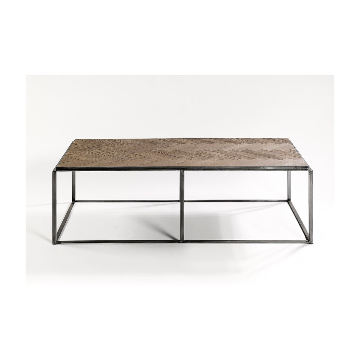 Mesa de centro de madera trenzada y metal Trebujena