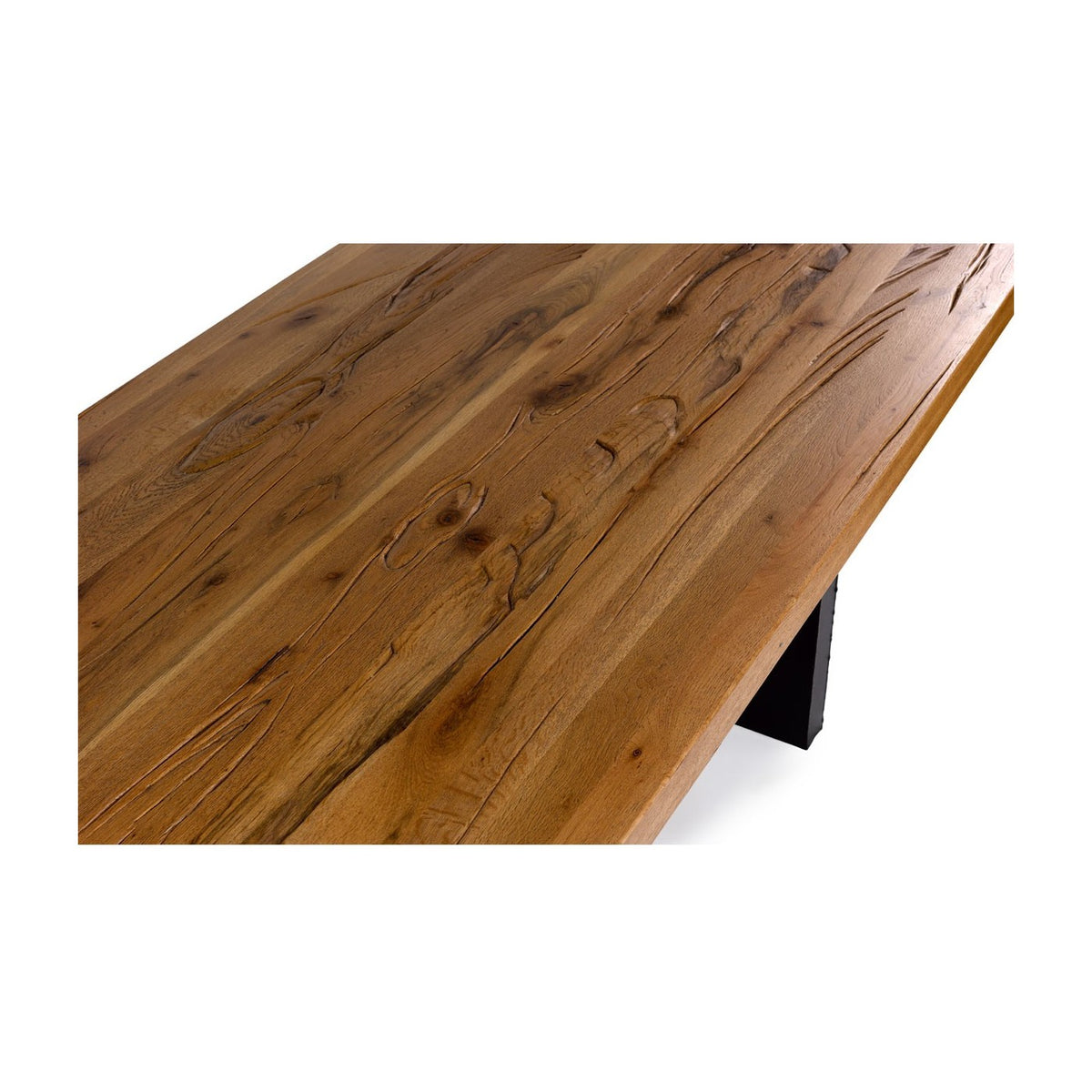 Mesa de comedor de roble y metal Puerto