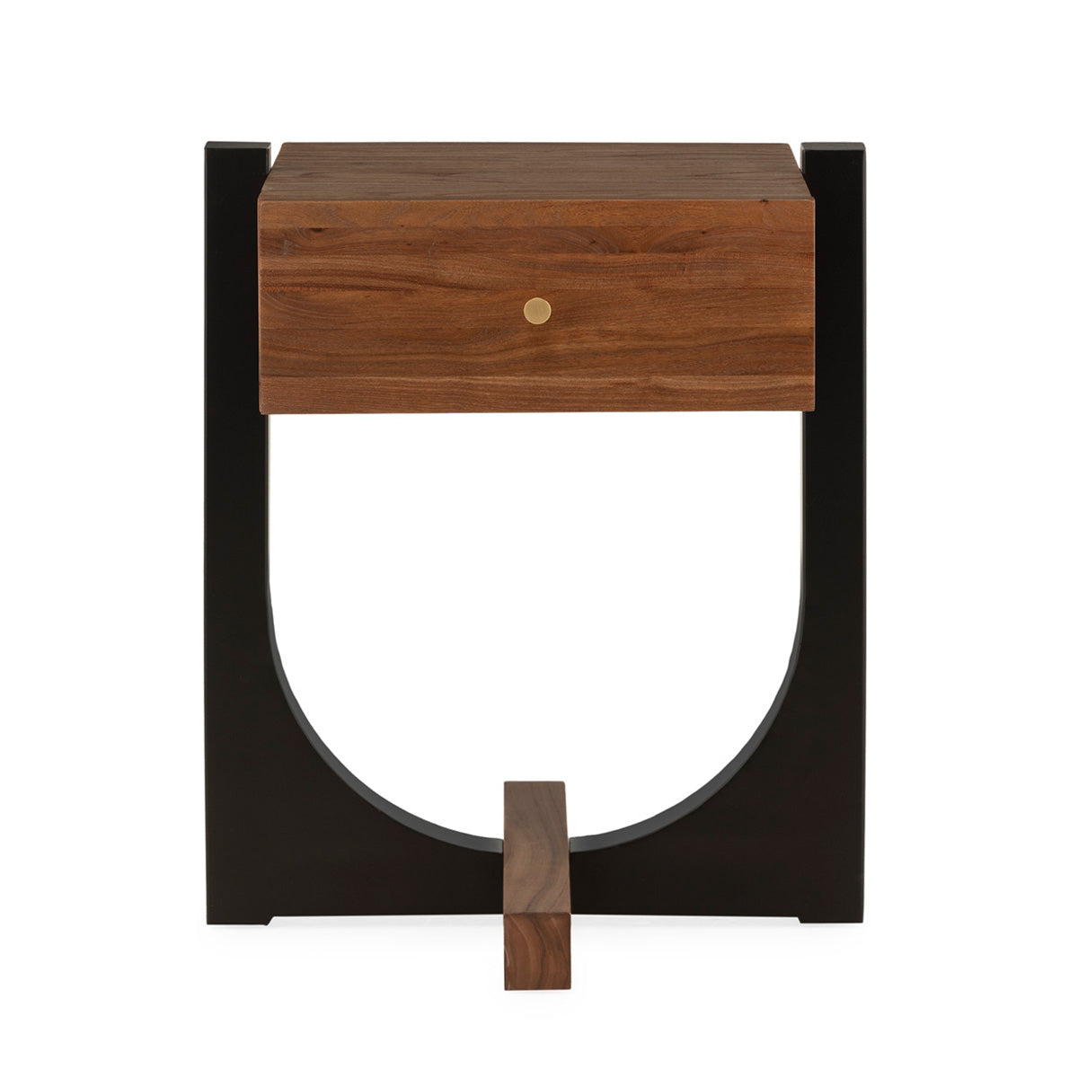 Mesita de noche de madera y metal Lastovo