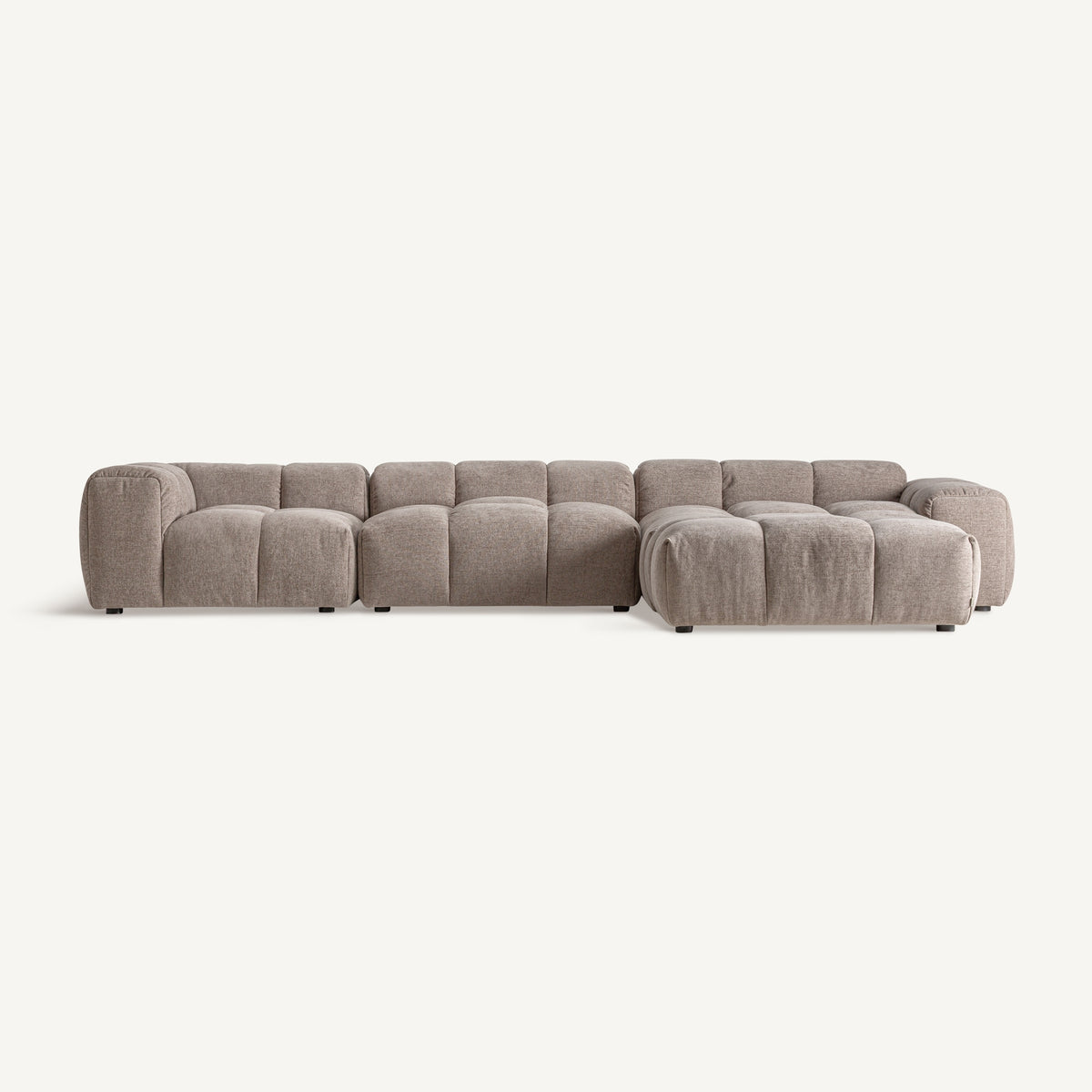 Módulo central de sofá bajo beige Raoued
