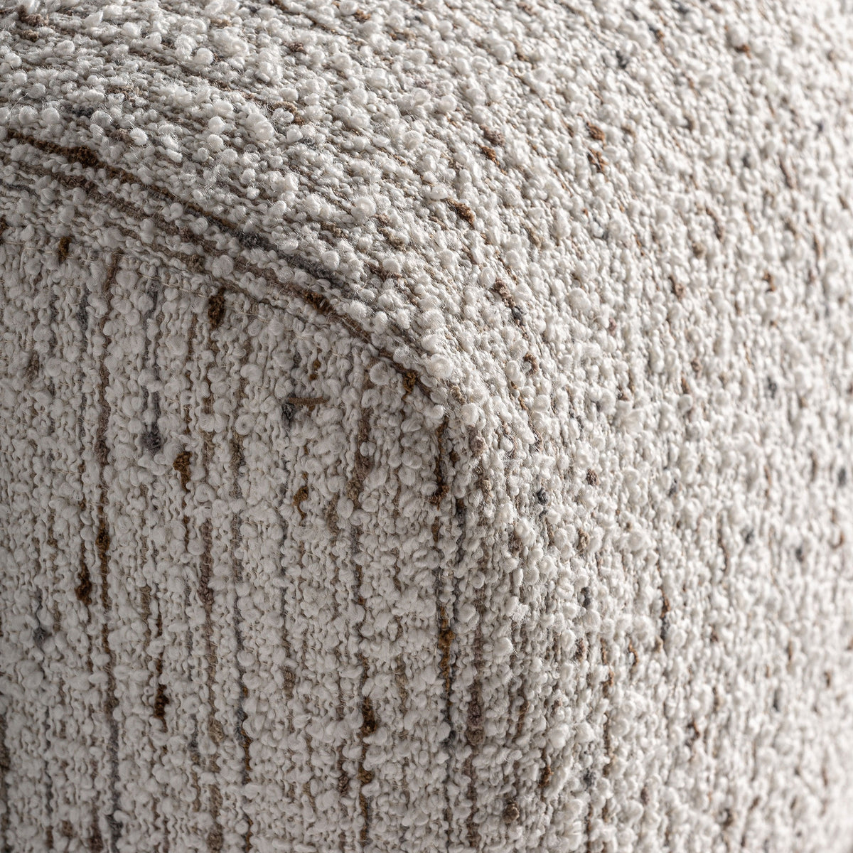 Módulo central de sofá de pino y tejido gris Kaouki