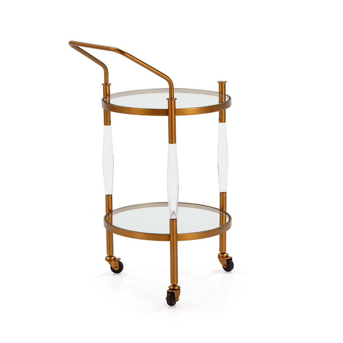Mueble auxiliar de metal y cristal Frontignan