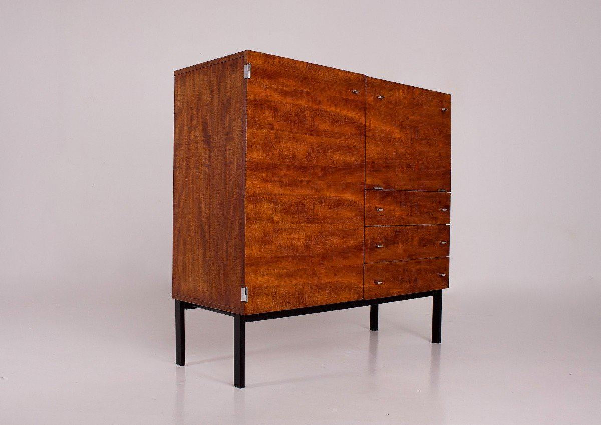 Mueble bar secreter vintage 1293 de Pierre Guariche para Meurop
