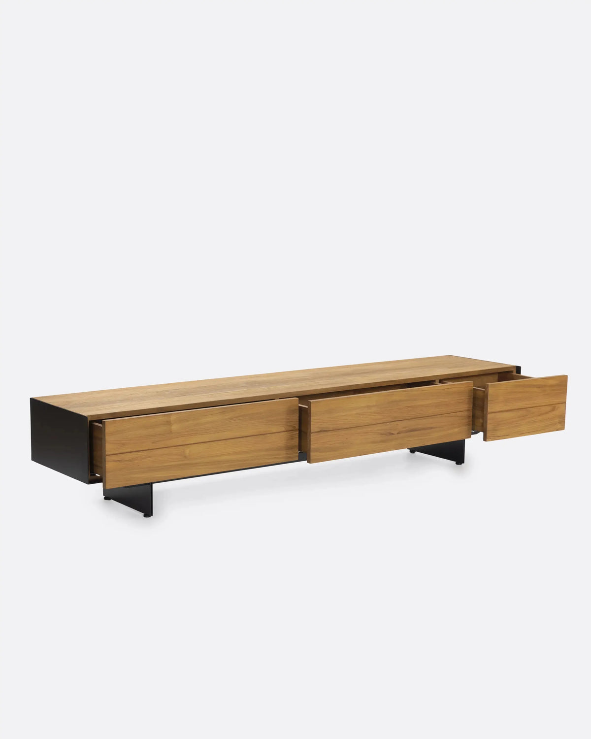 Mueble de televisión de teca reciclada y hierro Geox