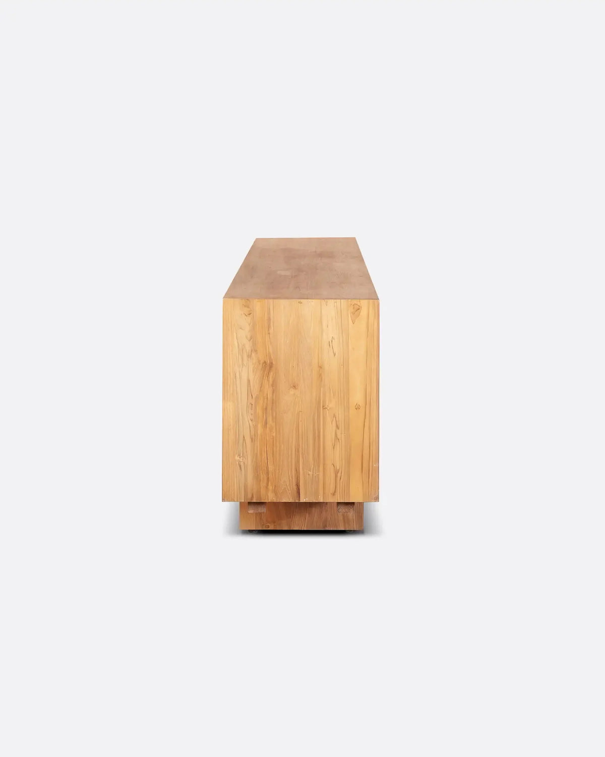 Mueble de televisión tallado de teca reciclada Rijal