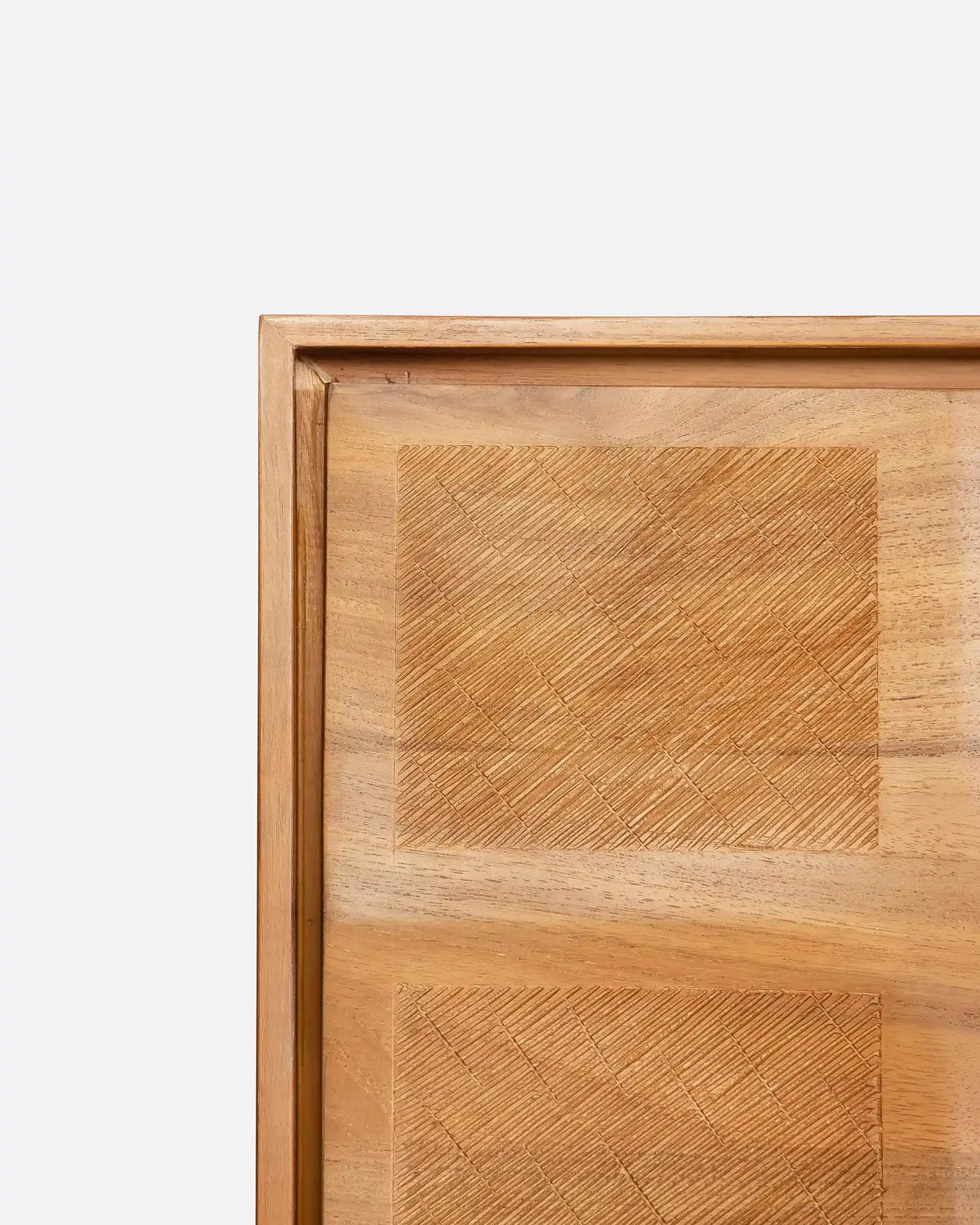 Mueble de televisión tallado de teca reciclada Rijal