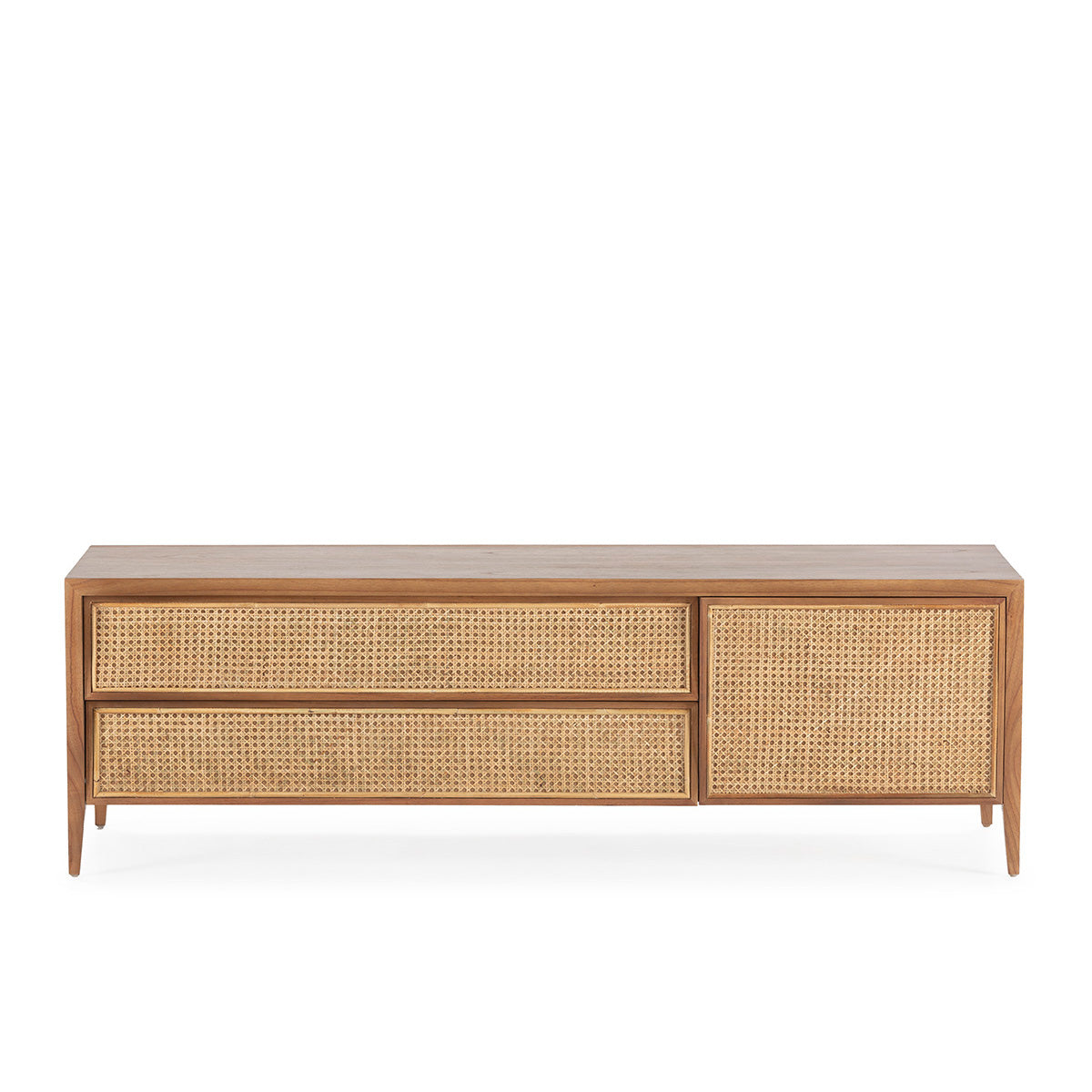 Mueble de TV de madera de cedro y ratán Potenza