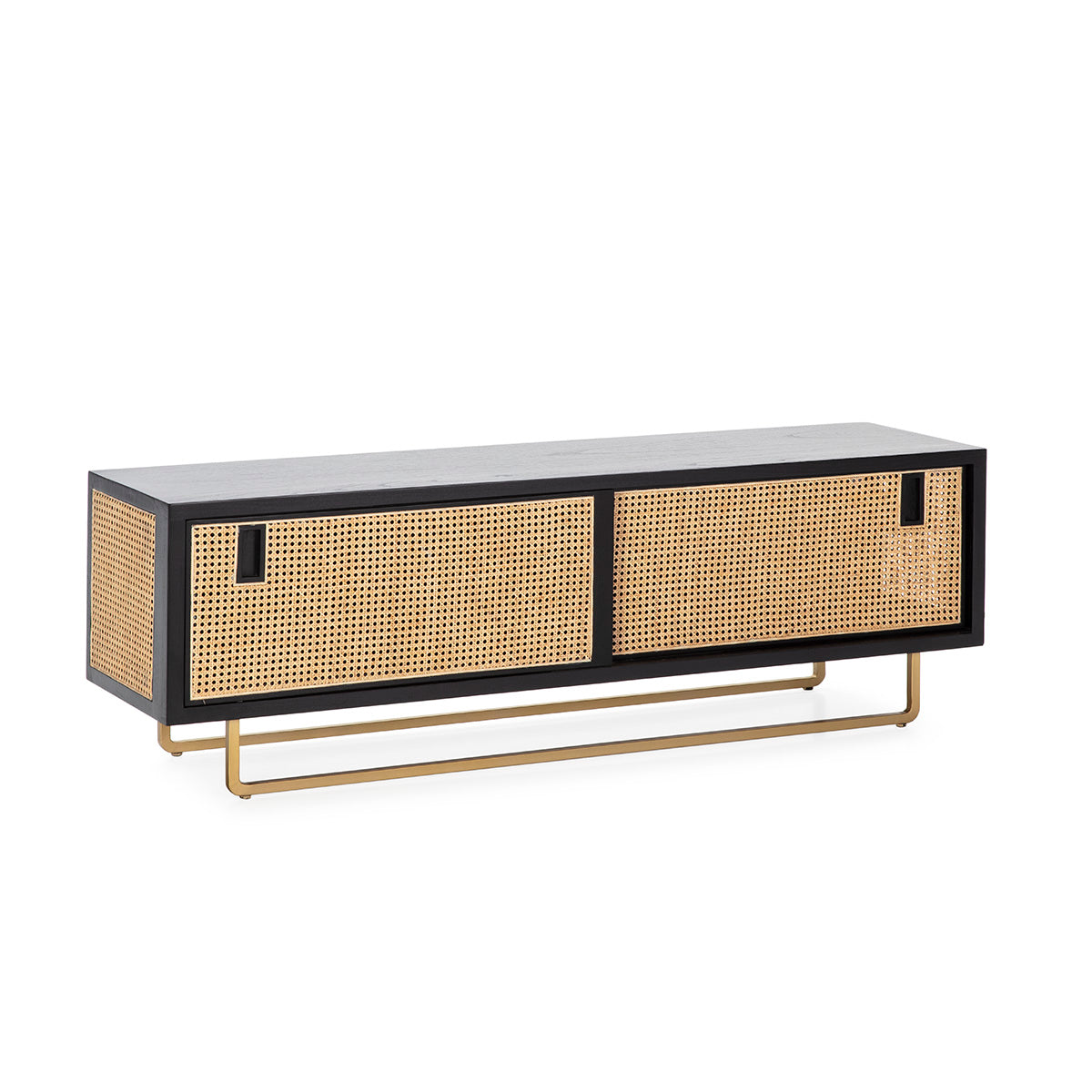 Mueble de TV de madera y ratán Amora