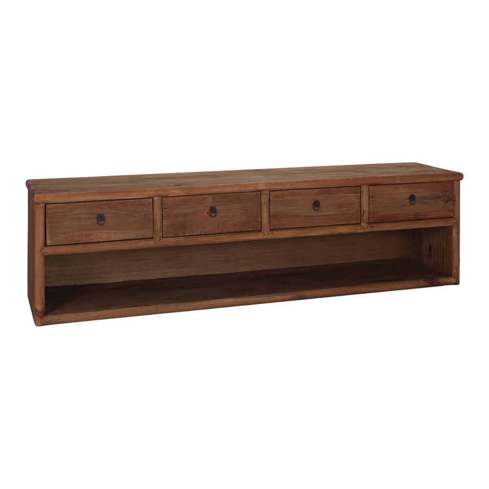 Mueble de TV de pino reciclado Antoine