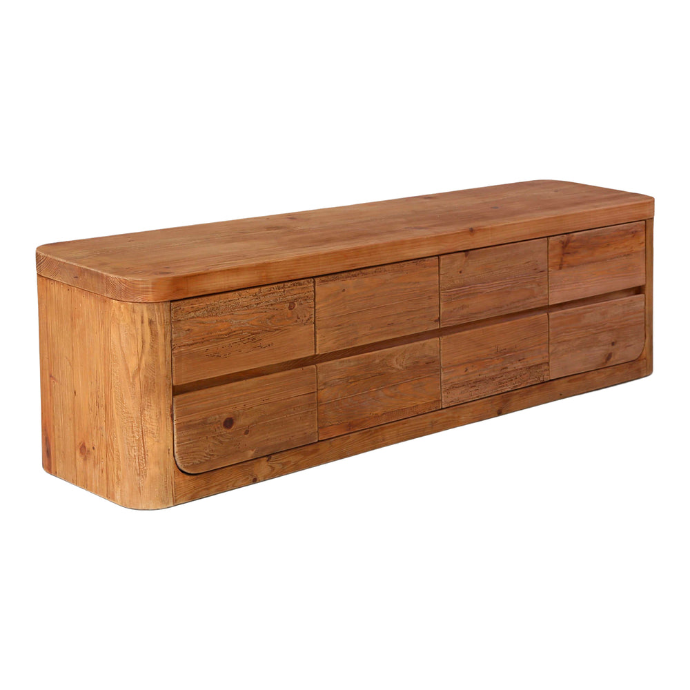 Mueble de TV de pino reciclado Paulino