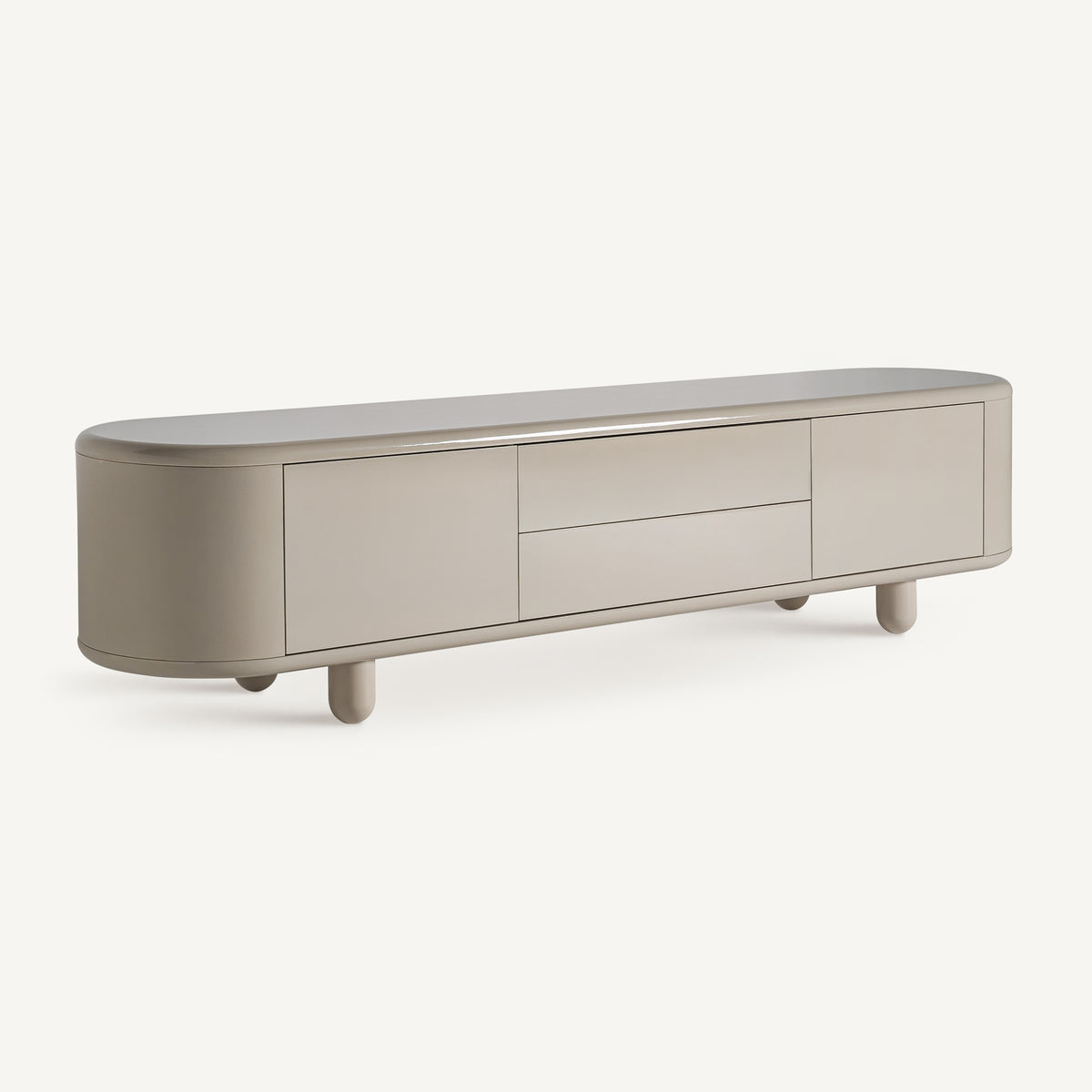 Mueble TV de madera crema Lagoa