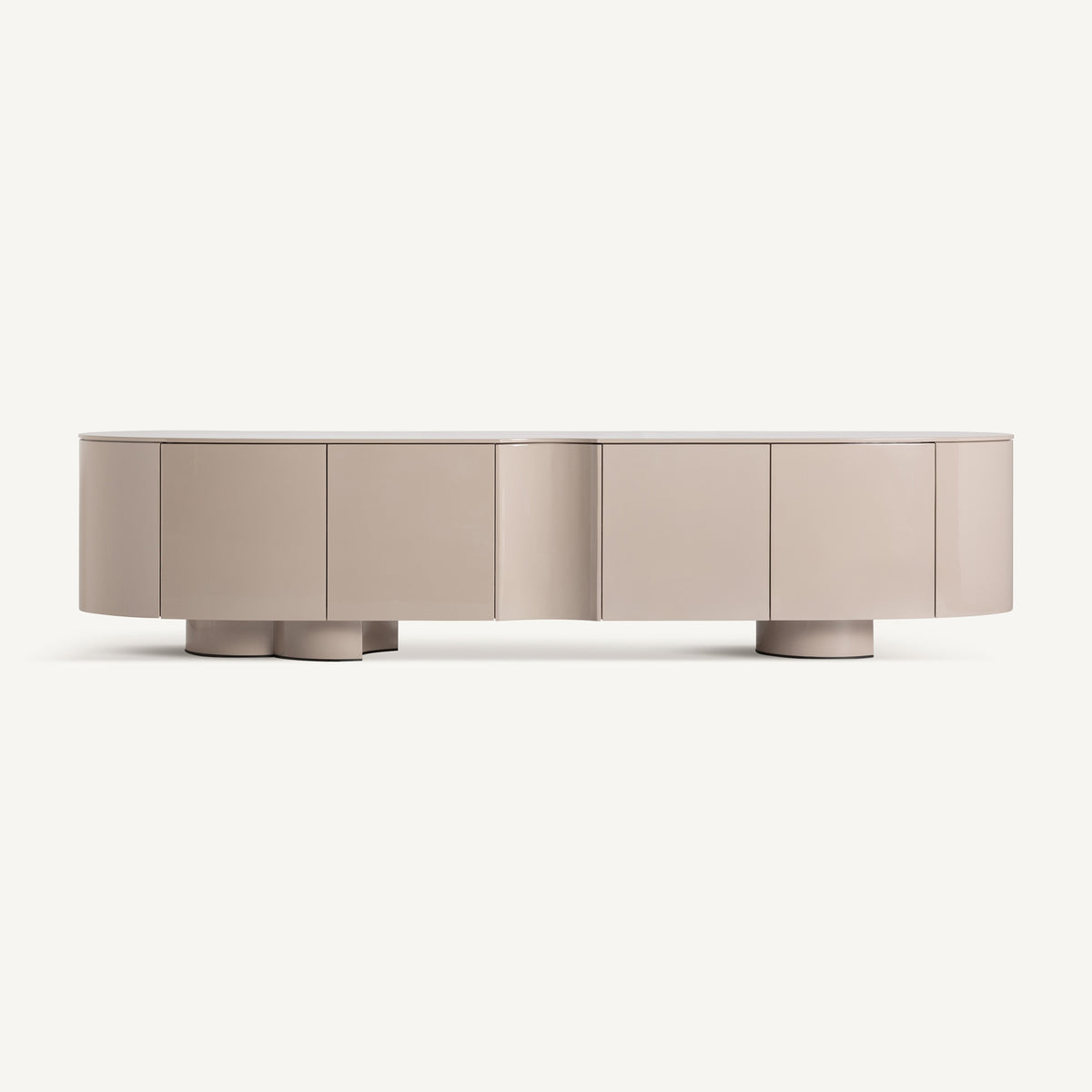 Mueble TV de madera crema y hierro Caparica