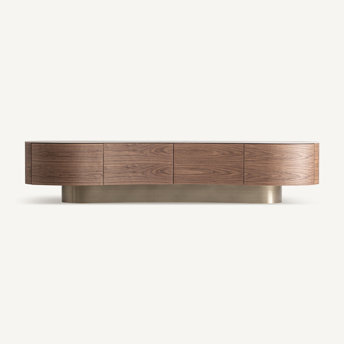 Mueble TV de porcelánico y hierro dorado Paphos