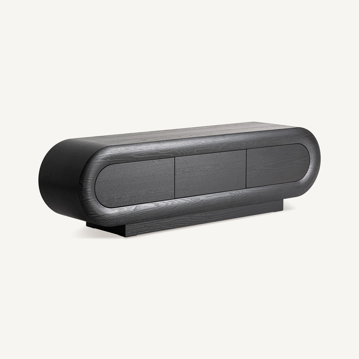 Mueble TV de roble negro Ingrina 200 cm