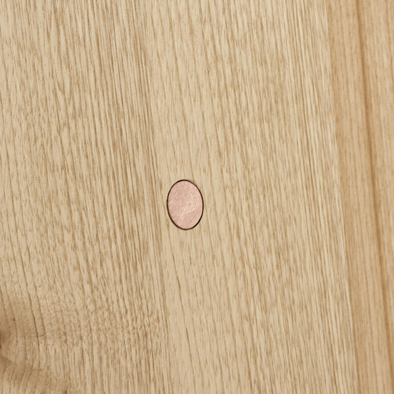 Taburete con tapa en V clara de álamo macizo Fomalhaut