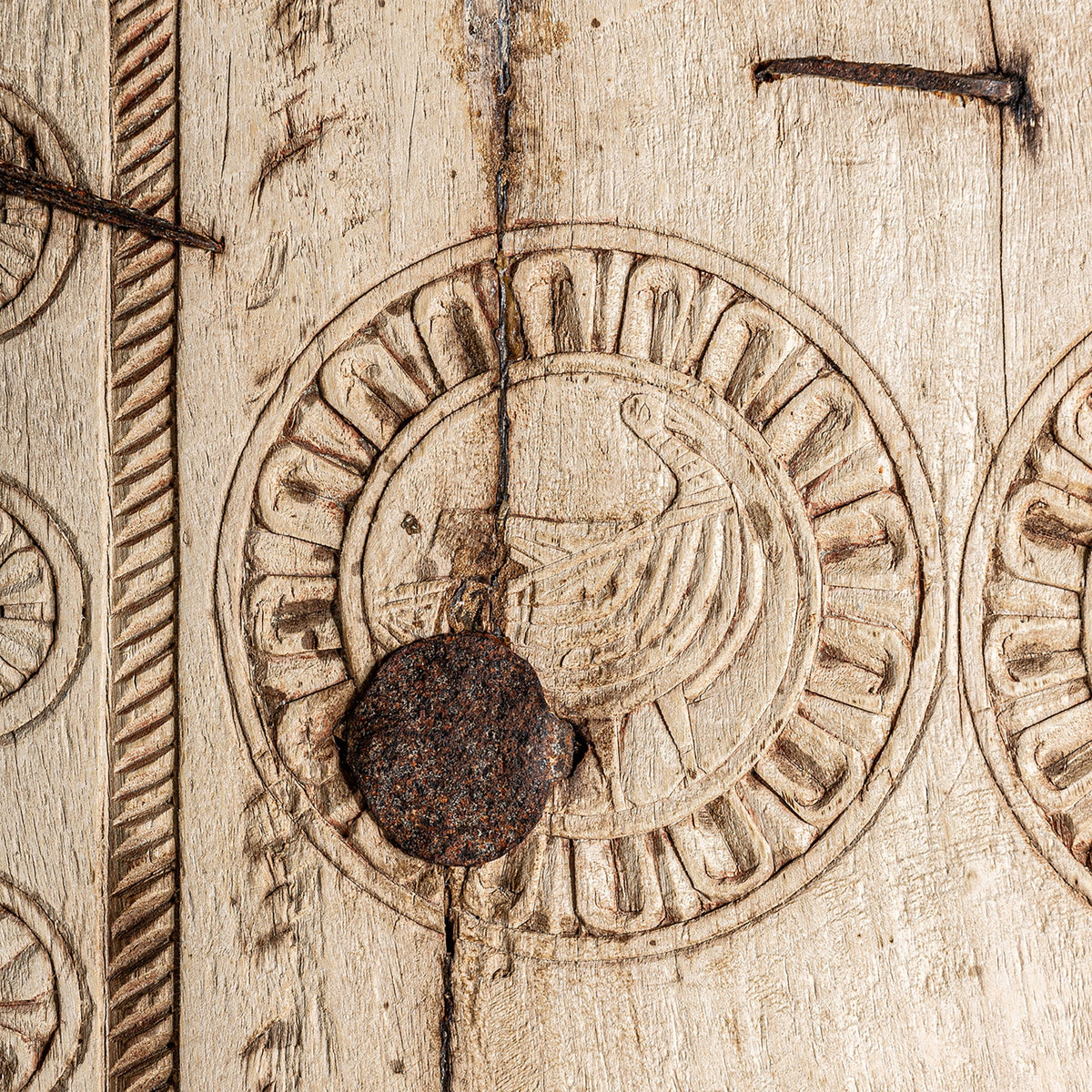 Panel decorativo de teca envejecida Gozo