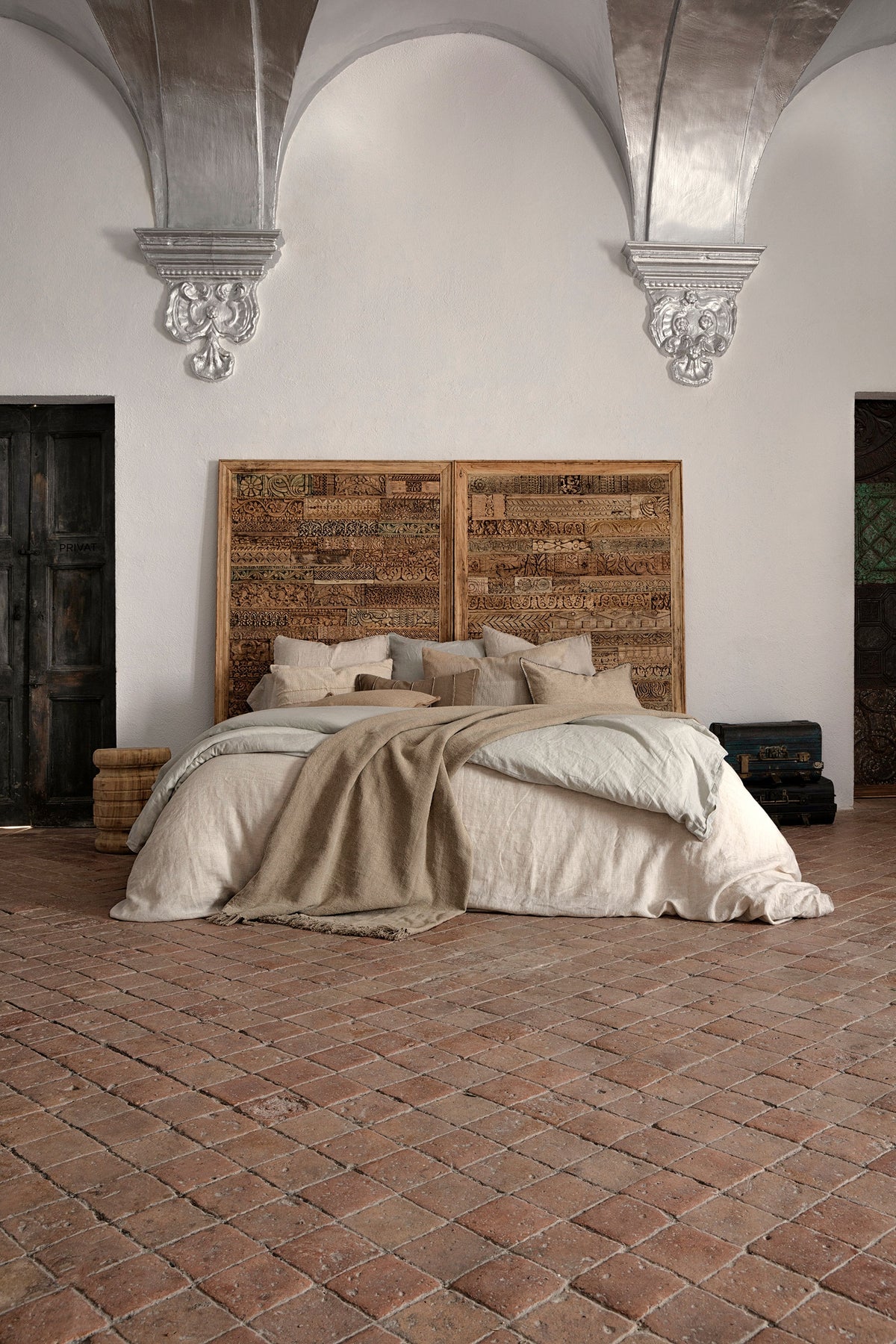 Panel decorativo de teca y mango Altea