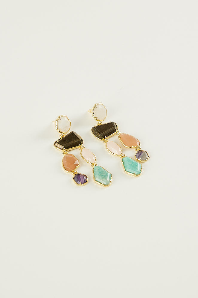 Pendientes de piedras naturales Cascata