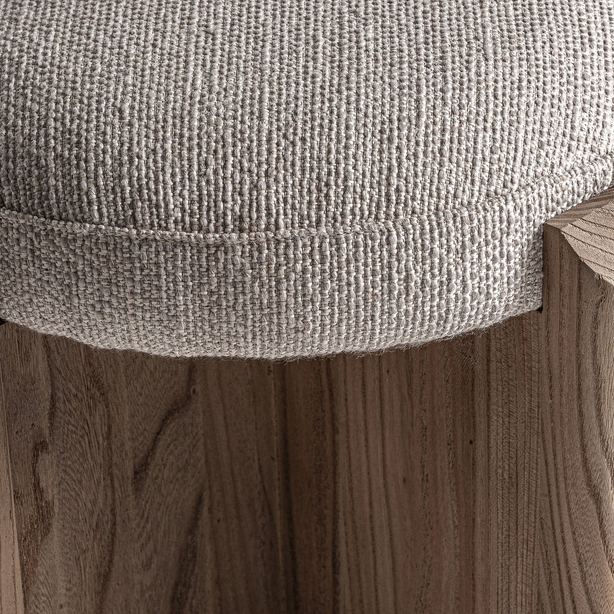 Reposapiés de olmo y poliéster Porquerolles beige