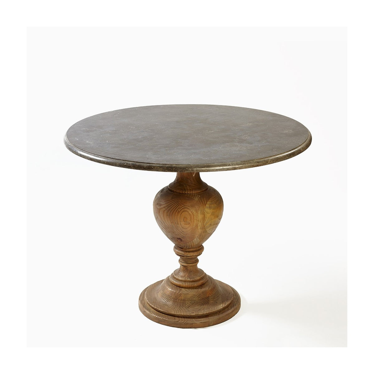 Mesa de comedor redonda de mármol y madera Faraján
