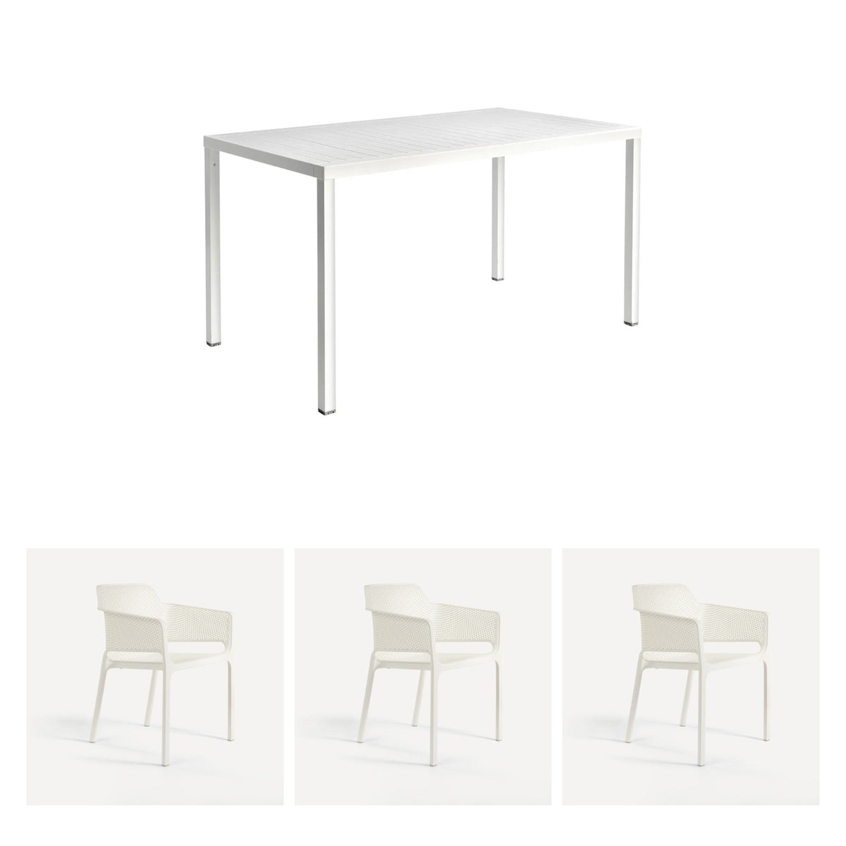 Set de mesa Cube y sillones Net Nardi