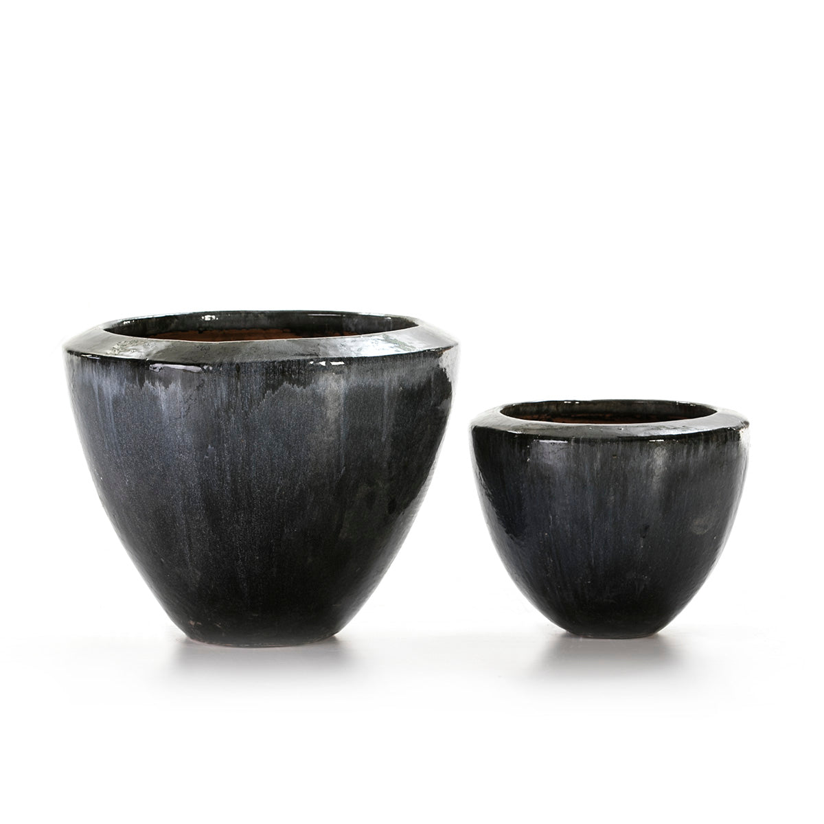 Set de 2 maceteros de gres Ustica