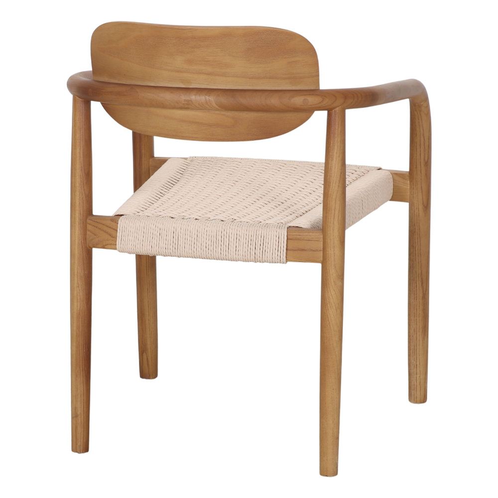 Set de 2 sillas con brazos de madera y cuerda Roberta