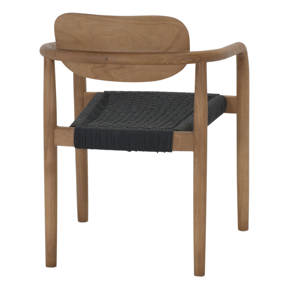 Set de 2 sillas con brazos de madera y cuerda Roberta