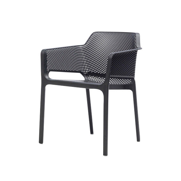 Set de 2 sillas de exterior apilable con brazos Melisa