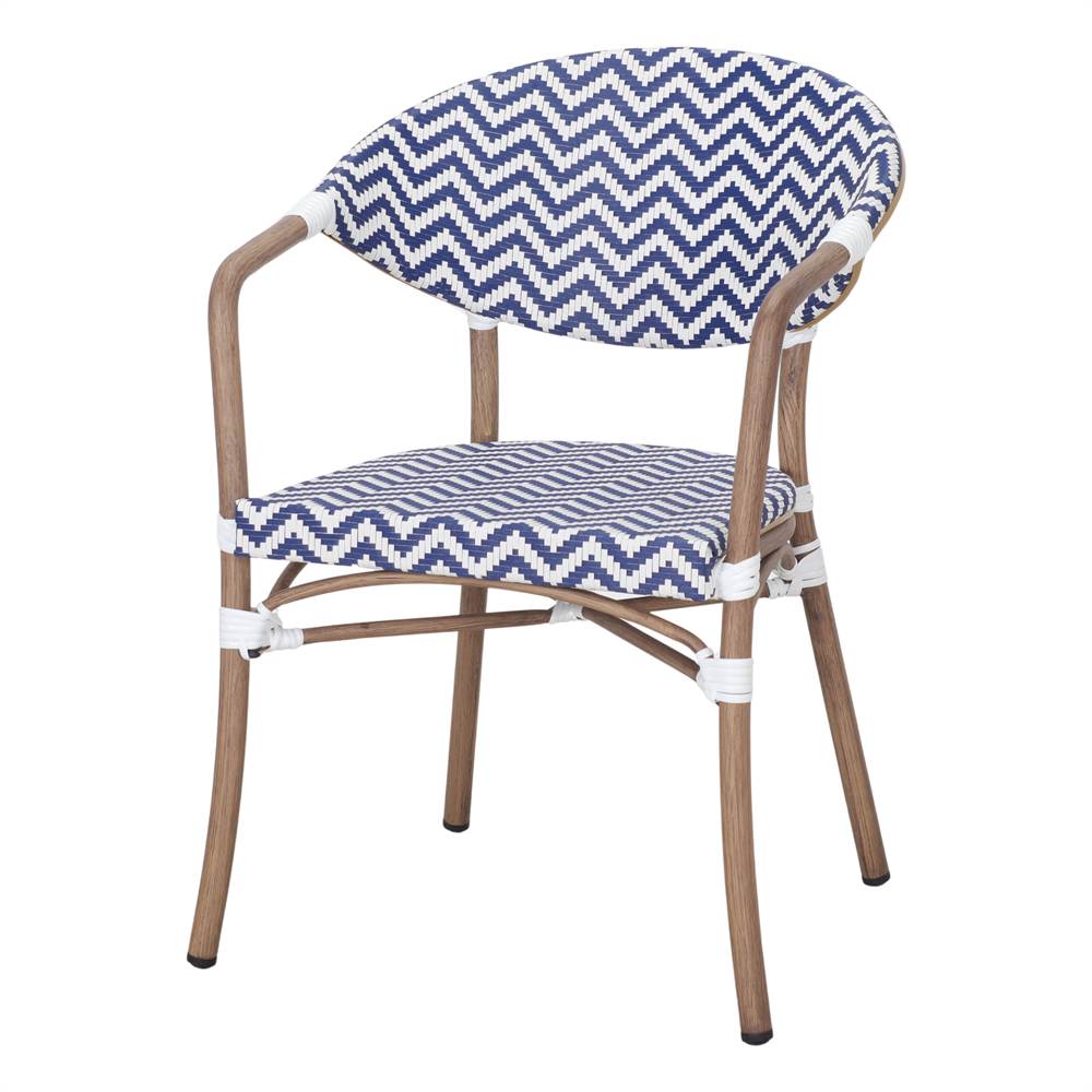 Set de 2 sillas de exterior con brazos de aluminio Celso