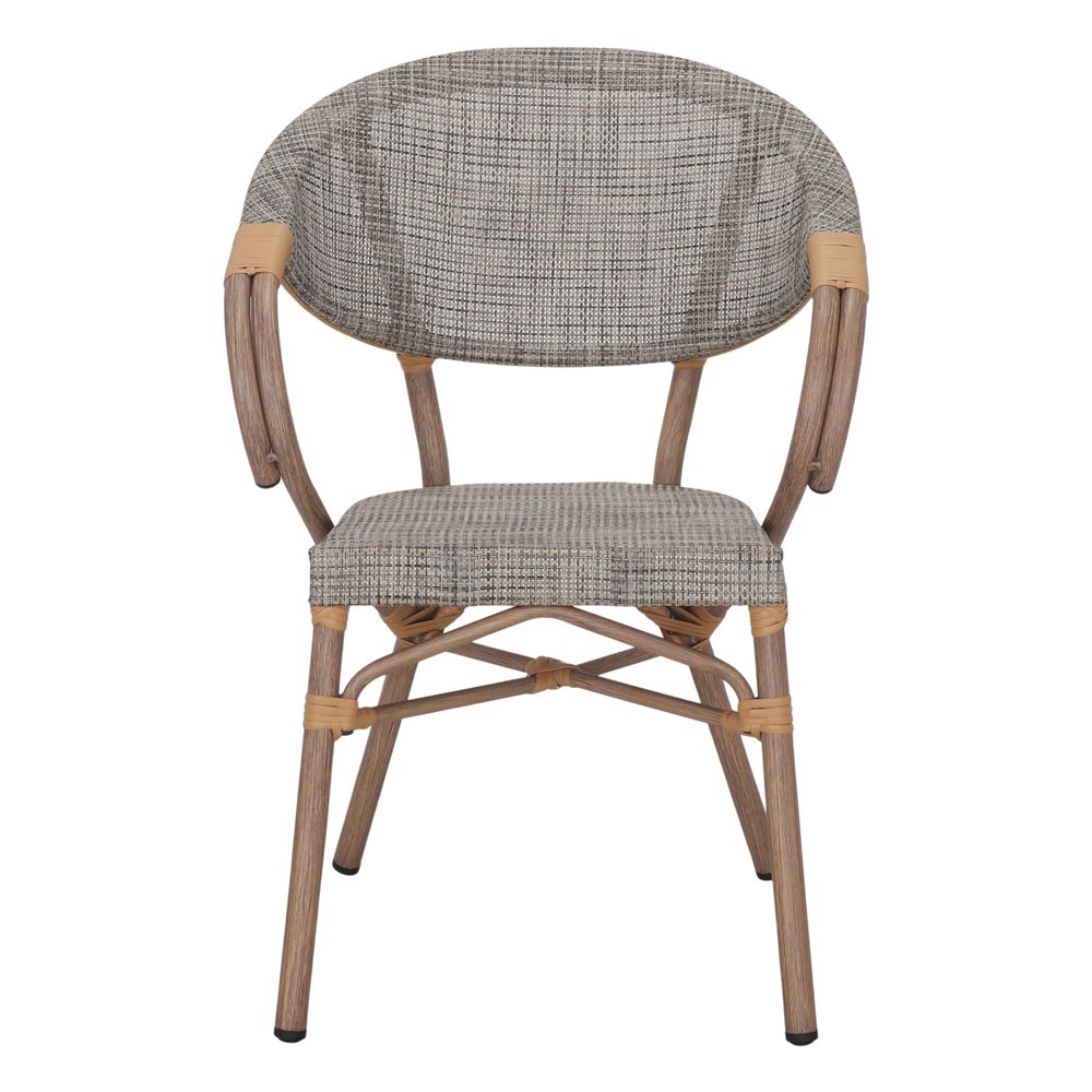 Set de 2 sillas de exterior con brazos de textilene Kochab