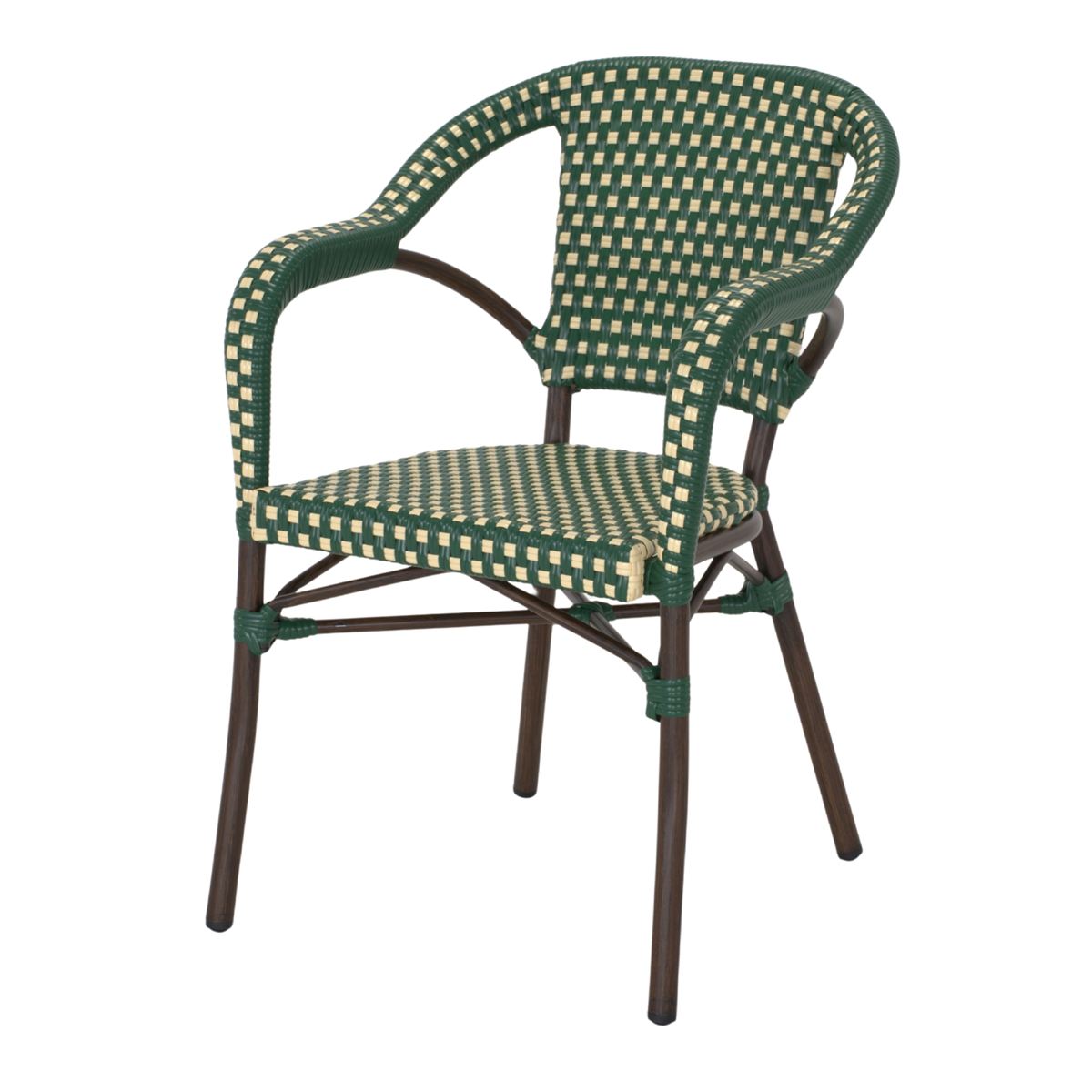 Set de 2 sillas de exterior con brazos Guido
