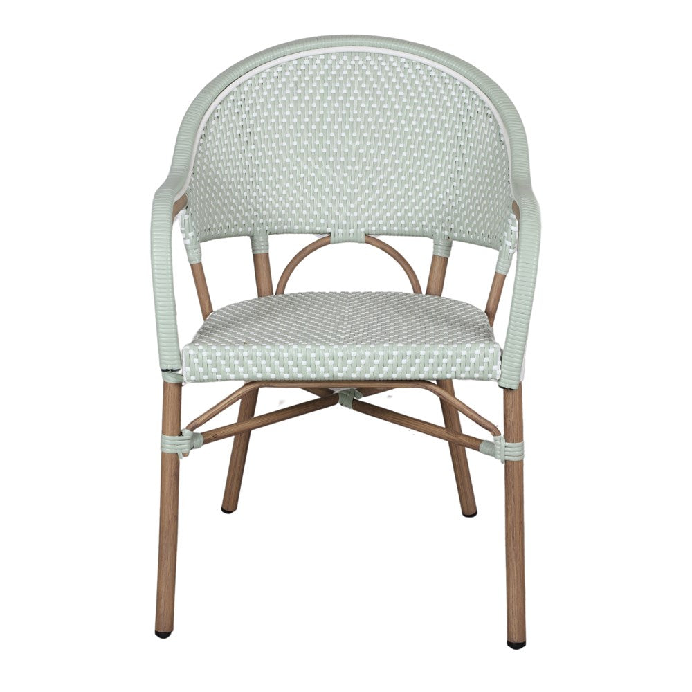 Set de 2 sillas de exterior con brazos Pier
