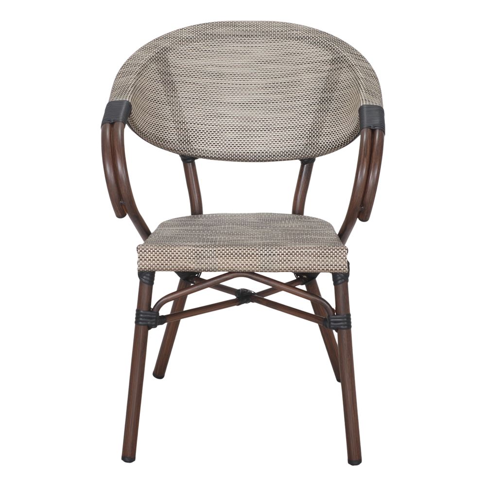 Set de 2 sillas de exterior de aluminio efecto bambú Massimo