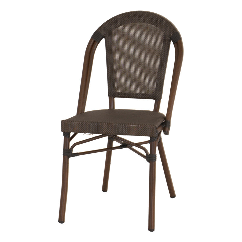 Set de 2 sillas de exterior de aluminio sin brazos Beatriz