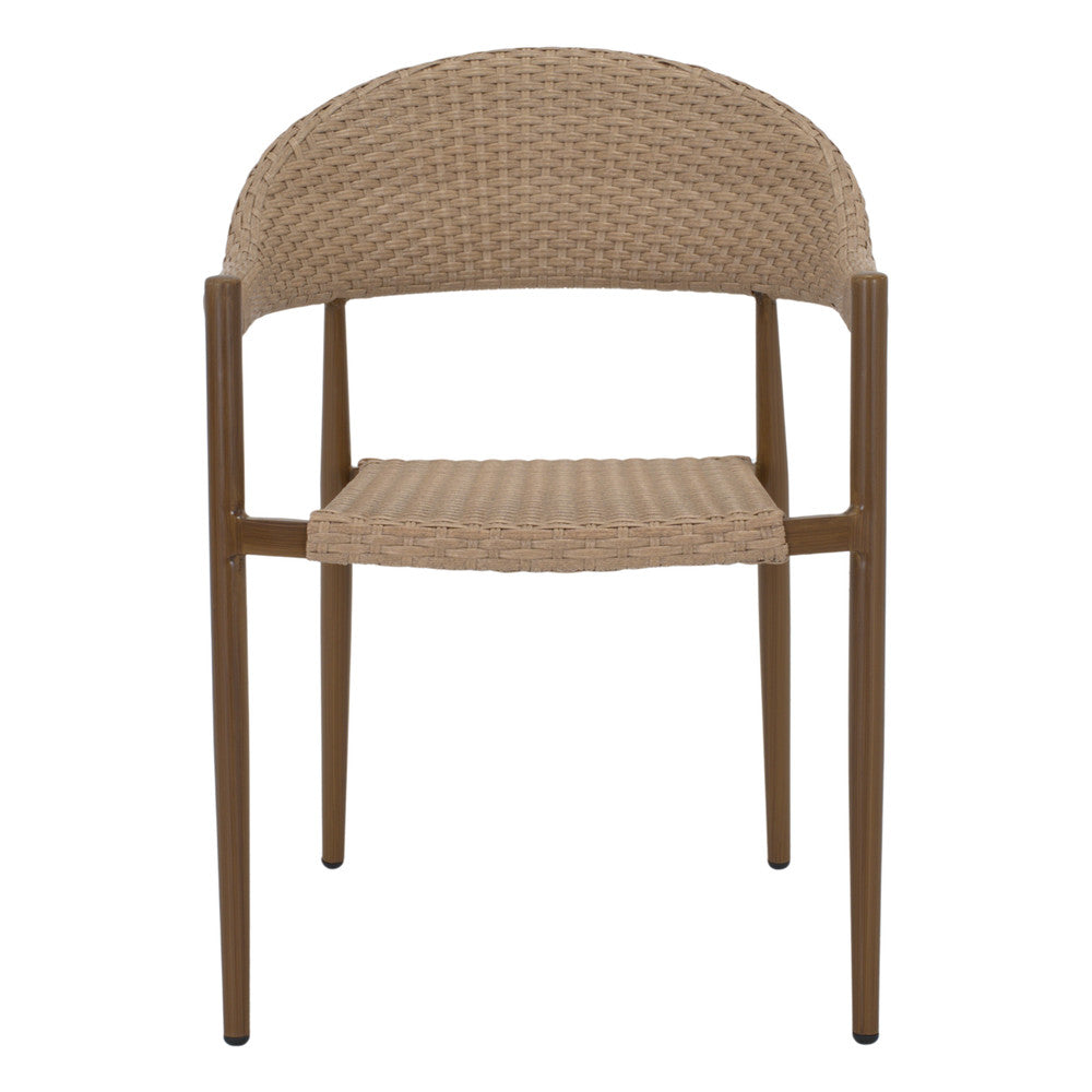 Set de 2 sillas de exterior de aluminio y médula Nives