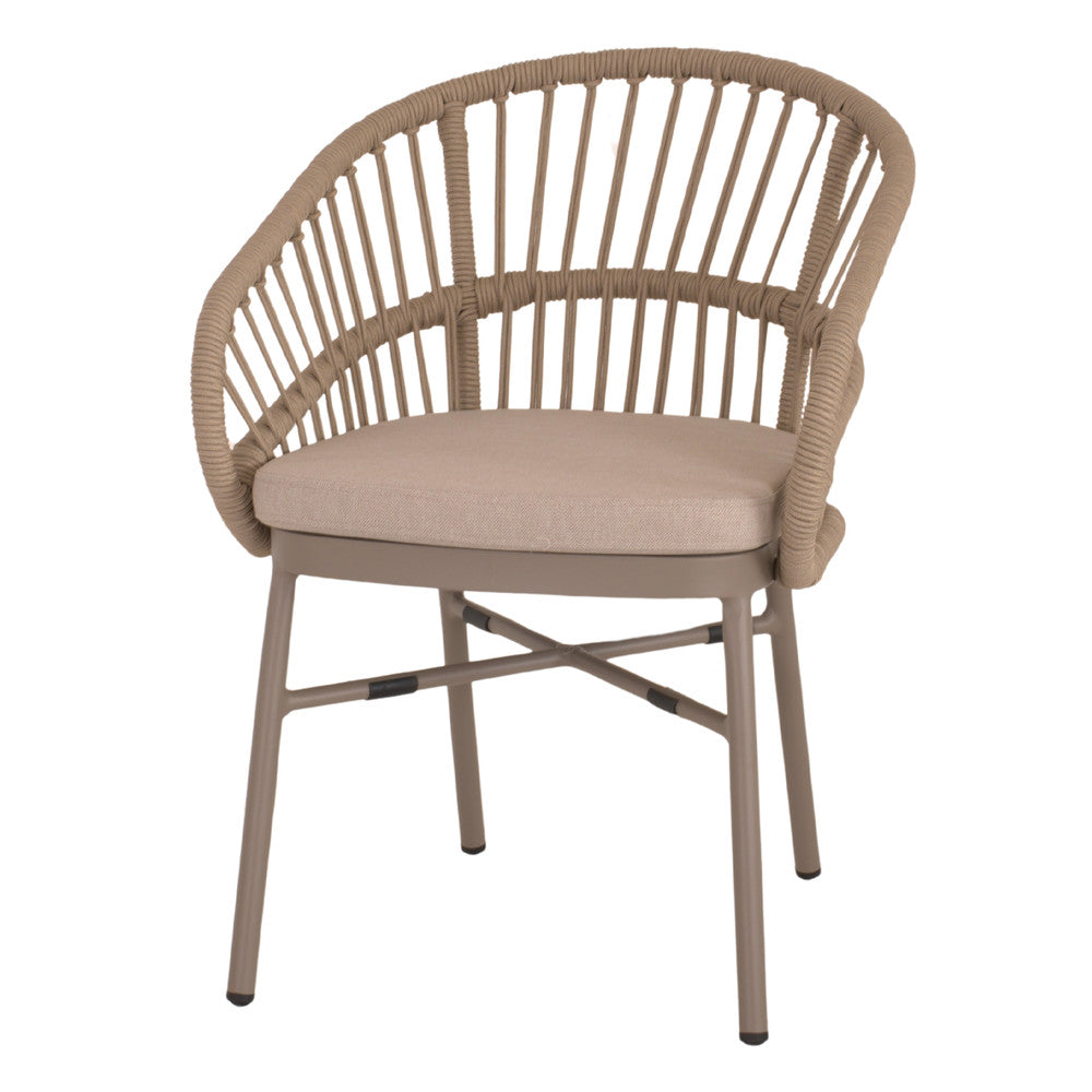 Set de 2 sillas de exterior de cuerda Nihal