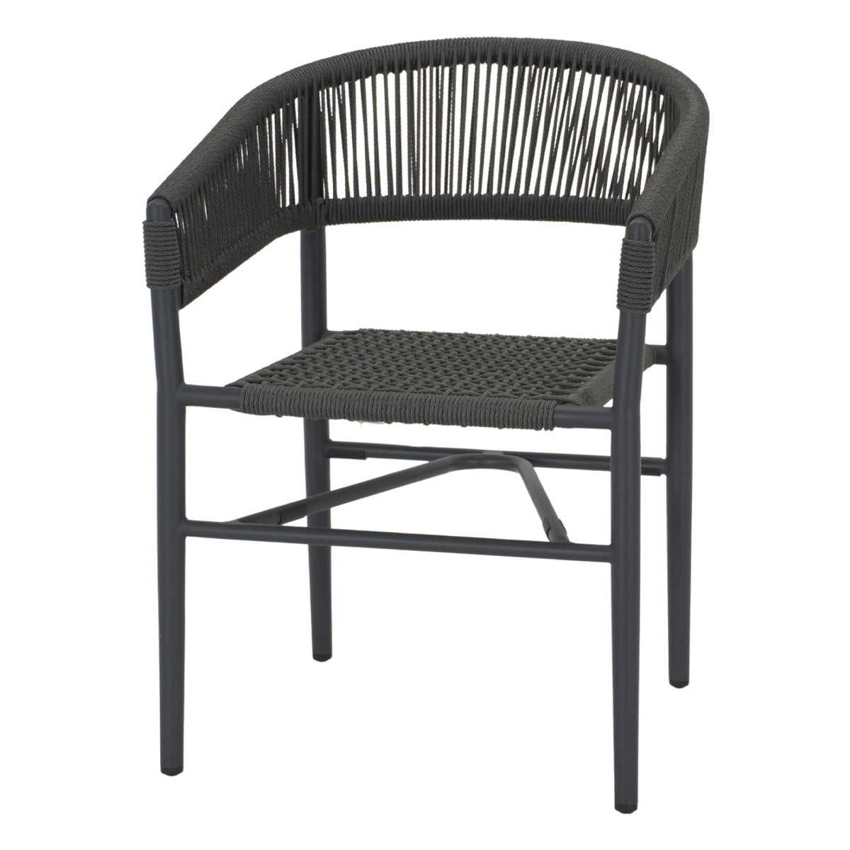 Set de 2 sillas de exterior de cuerda y aluminio Hadar