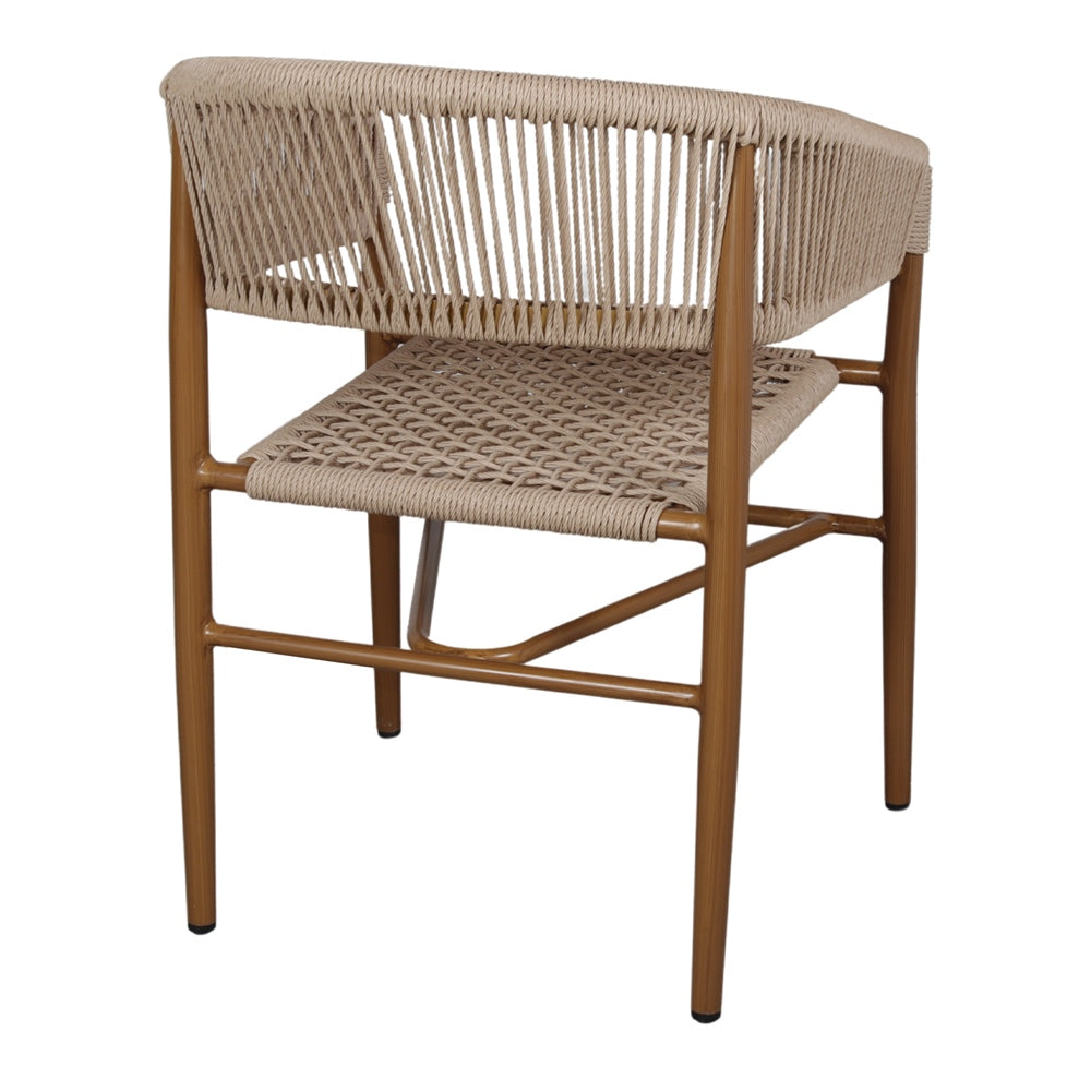 Set de 2 sillas de exterior de cuerda y aluminio Hadar