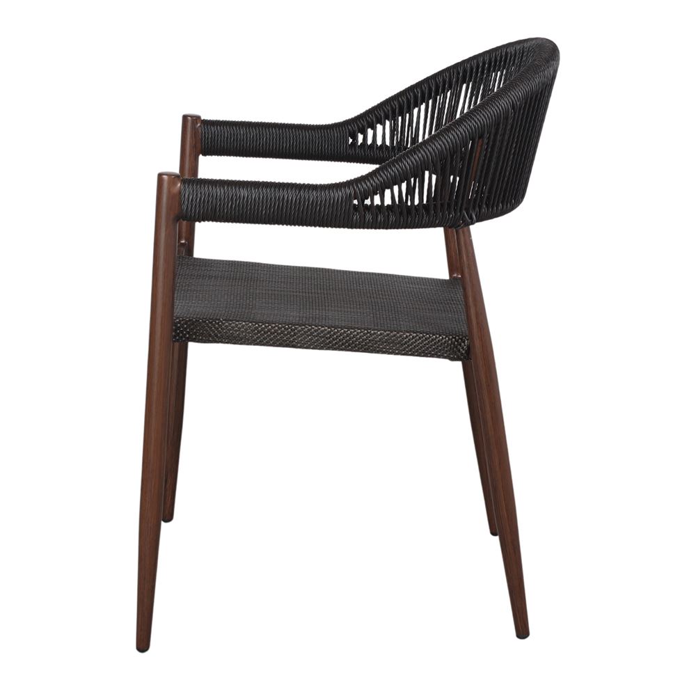 Set de 2 sillas de exterior de metal y cuerda Jacques