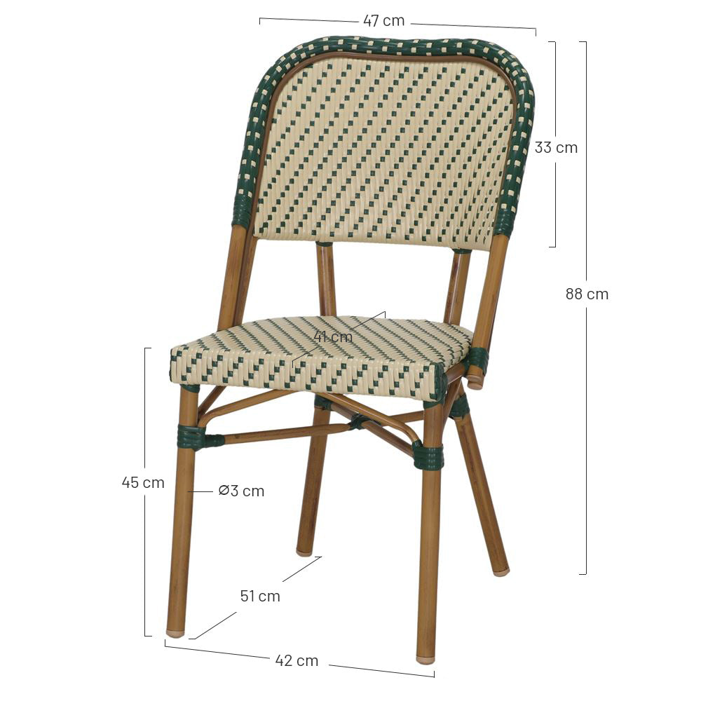 Set de 2 sillas de exterior de ratán sintético Nayara