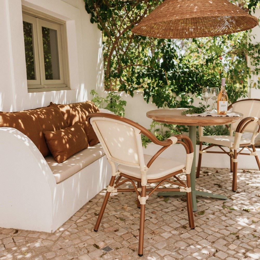 Set de 2 sillas de exterior de textilene Genaro